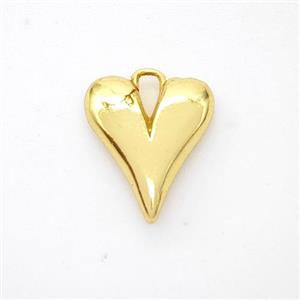 Copper Heart Pendant Gold Plated, approx 11-13mm [FD18390]