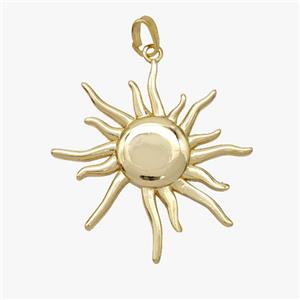 Copper Sun Pendant Gold Plated, approx 30mm [FD18497]