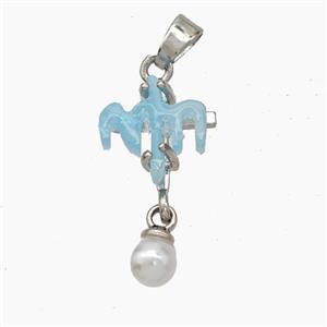 Copper Cross Pendant Pave Acrylic Platinum Plated, approx 5mm, 10-12mm [FD18775]