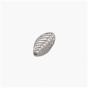 Copper Leaf Beads Platinum Plated, approx 4.5-7.5mm [FD18791]