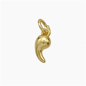 Copper Comma Pendant Gold Plated, approx 3.5-7mm [FD18798]