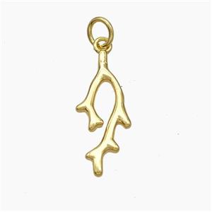 Copper Branch Pendant Gold Plated, approx 8.5-20mm [FD18809]