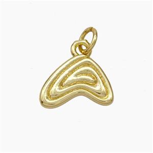Copper Triangle Pendant Gold Plated, approx 9-13mm [FD18825]