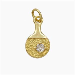 Wine Bags Charms Copper Pendant Pave Zirconia Gold Plated, approx 8-15mm [FD18844]