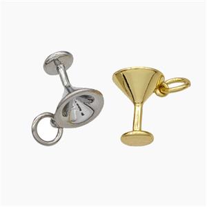 Wine Cup Charms Copper Pendant Mixed, approx 8-10mm [FD18893]