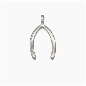 Copper Horseshoe Pendant Platinum Plated, approx 8-16mm [FD18895]