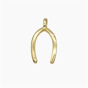 Copper Horseshoe Pendant Gold Plated, approx 8-16mm [FD18896]