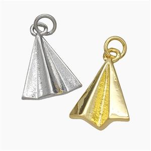 Paper Airplane Charms Copper Pendant Mixed, approx 13-15mm [FD18907]