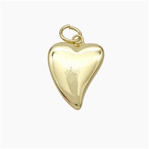 Copper Heart Pendant Gold Plated, approx 12-15mm [FD18917]