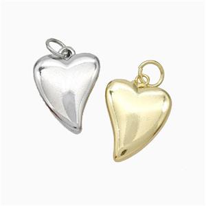 Copper Heart Pendant Mixed, approx 12-15mm [FD18918]