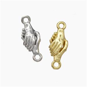 Shake Hands Charms Copper Connector Mixed, approx 7-12mm [FD18923]