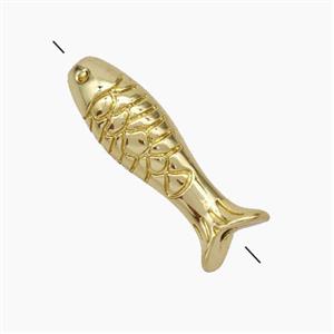 Copper Fish Beads Gold Plated, approx 5-18mm [FD18932]