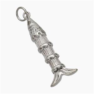 Copper Fish Pendant Platinum Plated, approx 5-25mm [FD18934]