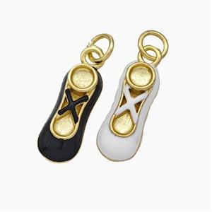 Copper Shoes Charms Enamel Gold Plated Mixed, approx 6-16mm [FD19079]