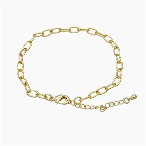 Copper Bracelet Gold plated, approx 4.5-8mm, 8-23cm length [FD19184]