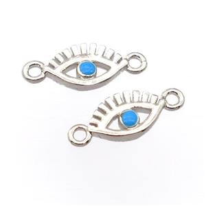 copper eye connector, platinum plated, approx 6-10mm [FD20092]