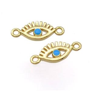 copper eye connector, gold plated, approx 6-10mm [FD20093]
