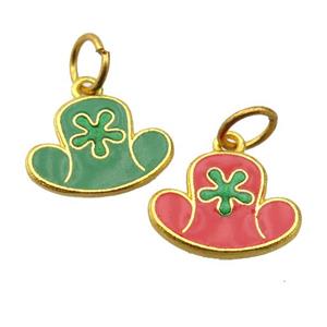 alloy pendant with enamel, gold plated, approx 12-16mm [FDEP379]