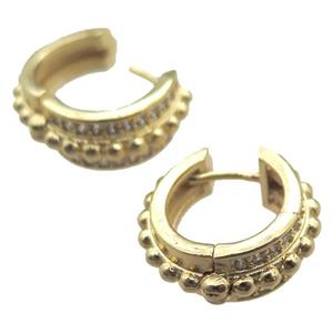 copper hoop earring, gold plated, approx 22mm dia [FN15863]