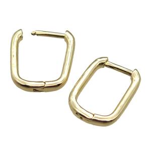 copper Latchback Earrings, gold plated, approx 12-16mm [FN15865]