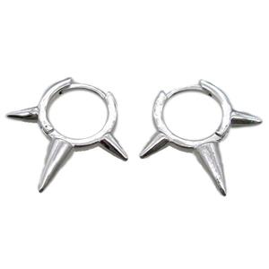 copper hoop earring, platinum plated, approx 25mm [FN15869]