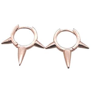copper hoop earring, rose gold, approx 25mm [FN15871]