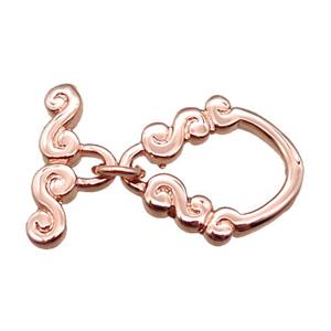copper toggle clasp, rose gold, approx 12-14mm, 14mm [FN16126]