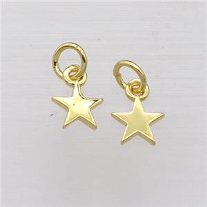 copper star pendant, gold plated, approx 7mm [FN20250]