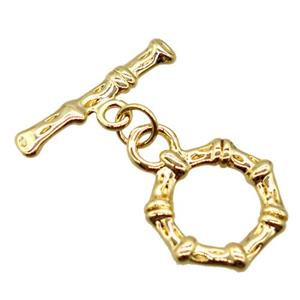 copper connector clasp, gold plated, approx 16mm, 18mm [FN20459]