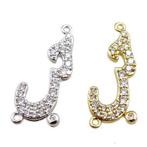 copper pendant pave zircon, mixed, approx 8-20mm [FN20708]