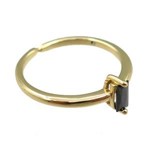 copper Rings pave zircon, adjustable, gold plated, approx 20mm dia [FN21025]