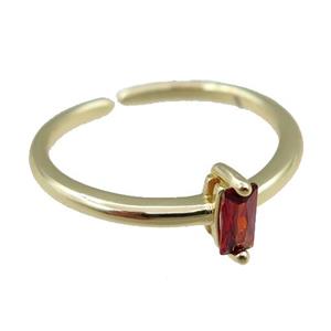 copper Rings pave zircon, adjustable, gold plated, approx 20mm dia [FN21027]