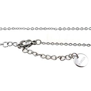 Stainless Steel necklace, platinum plated, approx 1.5mm, 38-43cm length [FN21118]