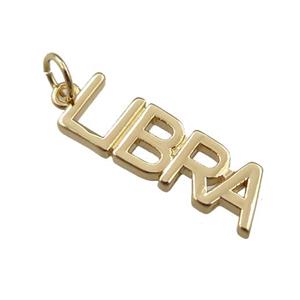 copper zodiac LIBRA pendant, gold plated, approx 7mm wide [FN21238]