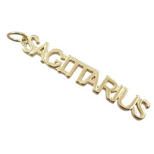 copper zodiac SAGITTARIUS pendant, gold plated, approx 7mm wide [FN21246]