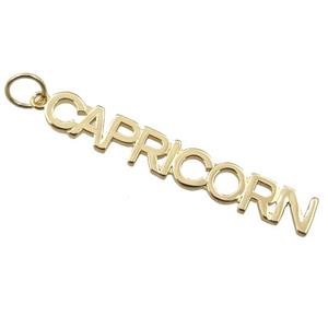 copper zodiac CAPRICORN pendant, gold plated, approx 7mm wide [FN21247]
