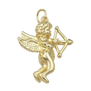 copper CUPID pendant, gold plated, approx 20-26mm [FN21375]