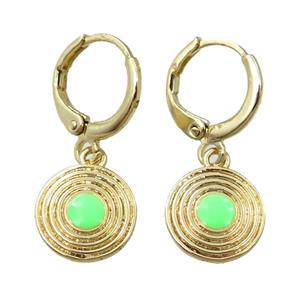 copper Hoop Earrings, gold plated, approx 11mm [FN21799]