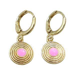 copper Hoop Earrings, gold plated, approx 11mm [FN21801]