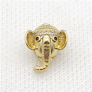 copper elephant beads, gold plated, approx 13-16mm [FN22120]