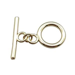 copper toggle clasp, gold plated, approx 12mm, 19mm [FN22122]