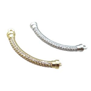 copper stick connector pave zircon, mixed, approx 5-35mm [FN22132]