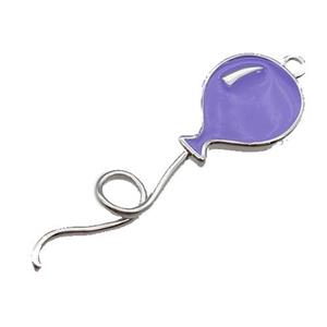 copper ballon pendant, enameled, platinum plated, approx 15-45mm [FN22268]