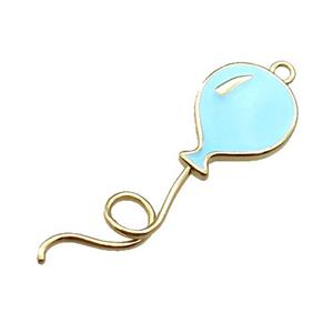 copper ballon pendant, enameled, gold plated, approx 15-45mm [FN22274]