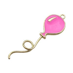 copper ballon pendant, enameled, gold plated, approx 15-45mm [FN22276]