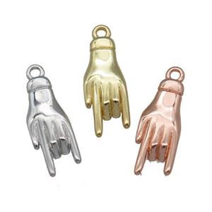 copper hand charm pendant, mixed, approx 7-20mm [FN22282]