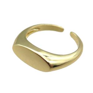 copper Rings, adjustable, gold plated, approx 6mm, 18mm dia [FN22328]