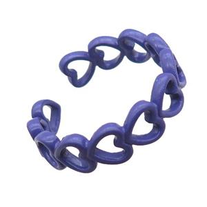 copper rings with lavender lacquered, approx 6mm, 18mm dia [FN22658]