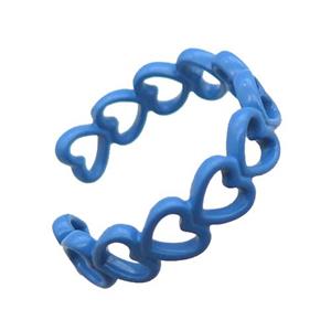 copper rings with blue lacquered, approx 6mm, 18mm dia [FN22662]