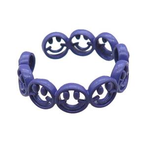 copper rings with lavender lacquered, approx 6mm, 18mm dia [FN22672]